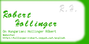 robert hollinger business card